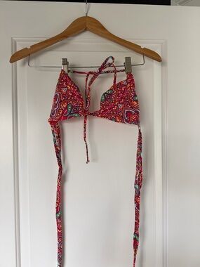 Forever 21 Pink Paisley Triangle Bikini Top